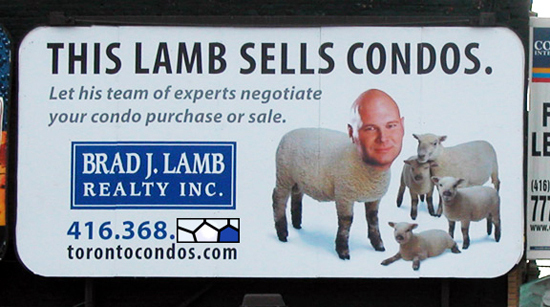 funny real estate ads. Real estate agent Brad J. Lamb